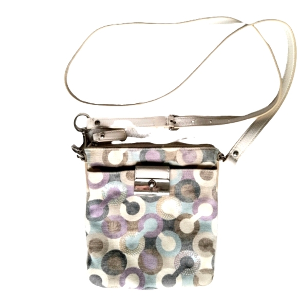Coach Handbags - COACH KRISTIN Purple Op Art Sequence bag